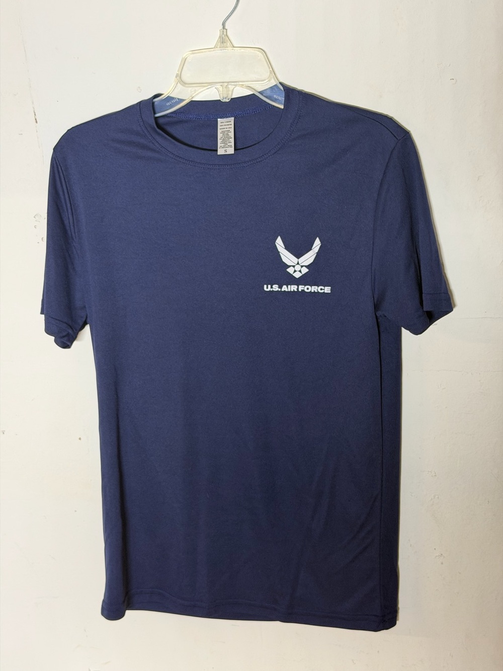 U.S. Air Force Recruiting Performance T Shirt Small Blue USA Made